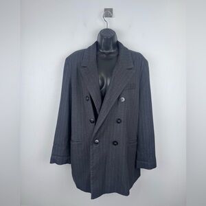 Rita Ora x Primark Women Double Breasted Pinstripe Blazer Size 8